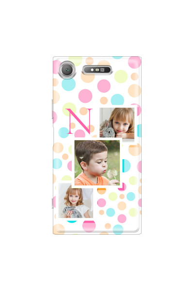 SONY - Sony XZ1 - Soft Clear Case - Cute Dots Initial