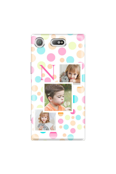 SONY - Sony XZ1 Compact - Soft Clear Case - Cute Dots Initial