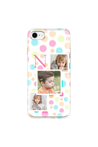 APPLE - iPhone 7 - Soft Clear Case - Cute Dots Initial