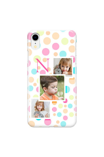 APPLE - iPhone XR - 3D Snap Case - Cute Dots Initial