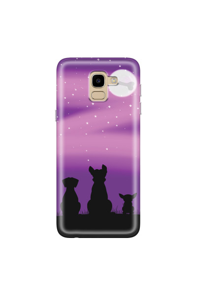 SAMSUNG - Galaxy J6 - Soft Clear Case - Dog's Desire Violet Sky