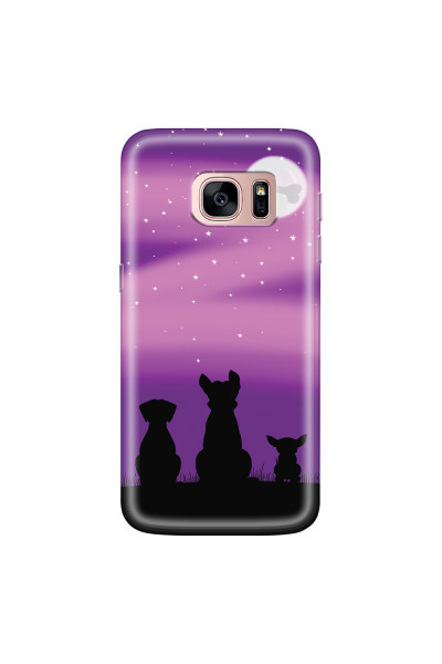 SAMSUNG - Galaxy S7 - Soft Clear Case - Dog's Desire Violet Sky