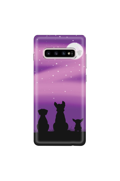 SAMSUNG - Galaxy S10 - Soft Clear Case - Dog's Desire Violet Sky