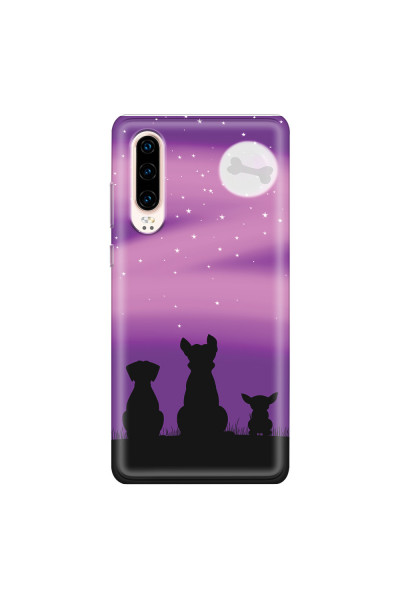 HUAWEI - P30 - Soft Clear Case - Dog's Desire Violet Sky