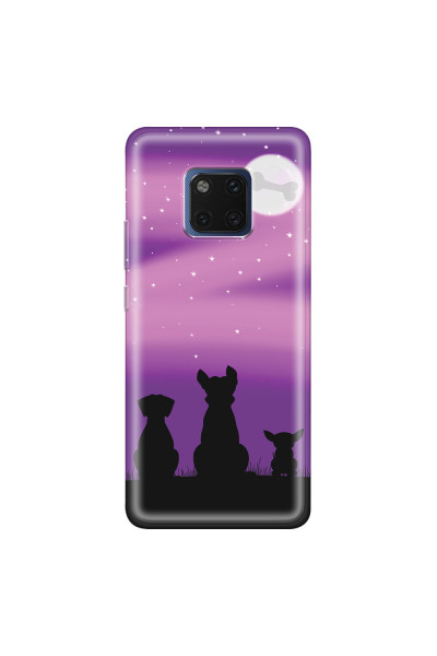 HUAWEI - Mate 20 Pro - Soft Clear Case - Dog's Desire Violet Sky