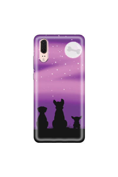 HUAWEI - P20 - Soft Clear Case - Dog's Desire Violet Sky