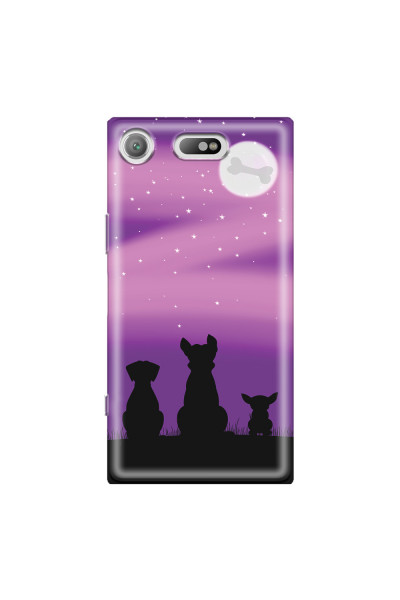 SONY - Sony XZ1 Compact - Soft Clear Case - Dog's Desire Violet Sky