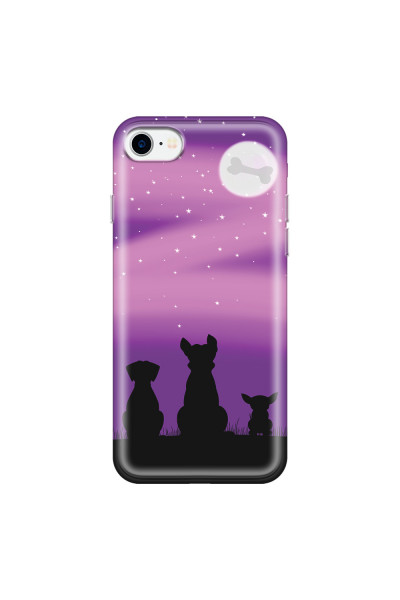 APPLE - iPhone 7 - Soft Clear Case - Dog's Desire Violet Sky