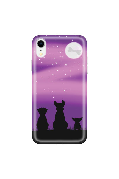 APPLE - iPhone XR - Soft Clear Case - Dog's Desire Violet Sky