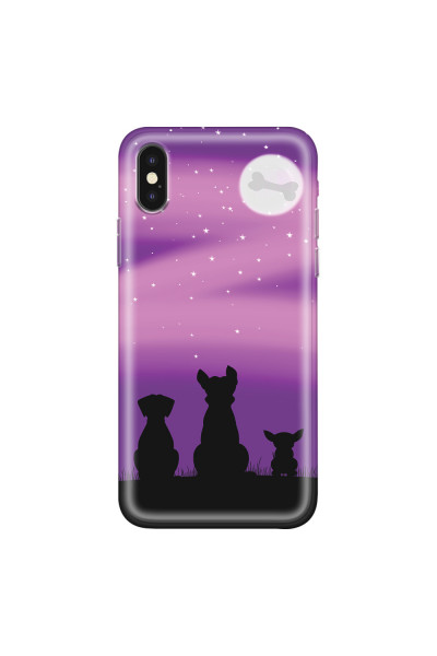 APPLE - iPhone XS Max - Soft Clear Case - Dog's Desire Violet Sky
