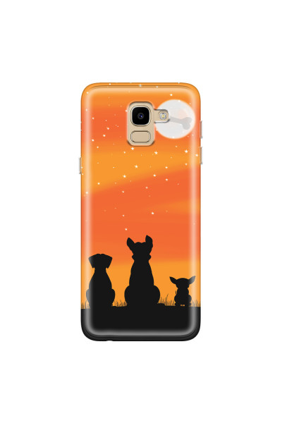 SAMSUNG - Galaxy J6 - Soft Clear Case - Dog's Desire Orange Sky