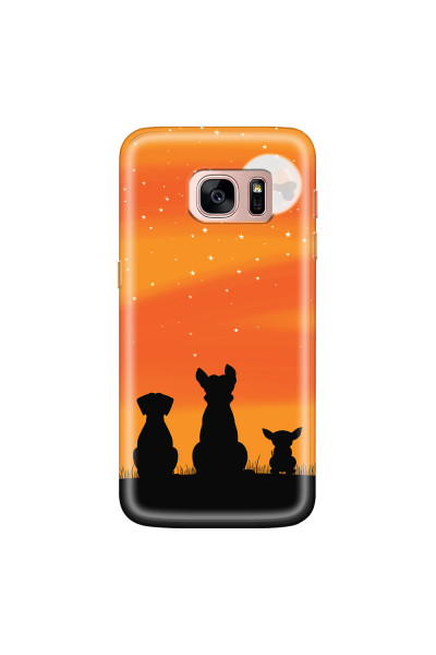 SAMSUNG - Galaxy S7 - Soft Clear Case - Dog's Desire Orange Sky