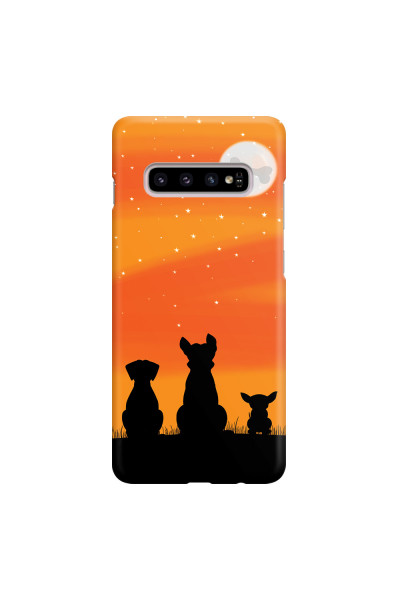 SAMSUNG - Galaxy S10 Plus - 3D Snap Case - Dog's Desire Orange Sky