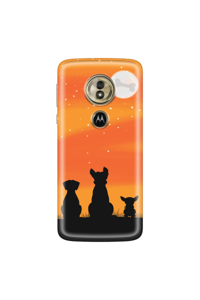 MOTOROLA by LENOVO - Moto G6 Play - Soft Clear Case - Dog's Desire Orange Sky
