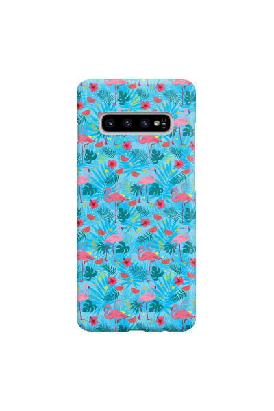 SAMSUNG - Galaxy S10 Plus - 3D Snap Case - Tropical Flamingo IV
