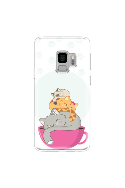 SAMSUNG - Galaxy S9 - Soft Clear Case - Sleep Tight Kitty