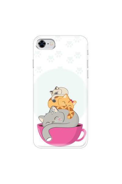 APPLE - iPhone 8 - Soft Clear Case - Sleep Tight Kitty