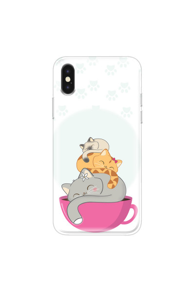 APPLE - iPhone XS Max - Soft Clear Case - Sleep Tight Kitty