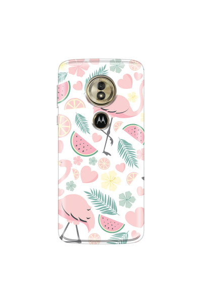 MOTOROLA by LENOVO - Moto G6 Play - Soft Clear Case - Tropical Flamingo III