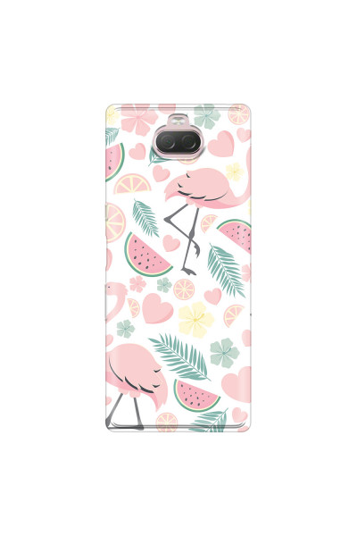 SONY - Sony 10 Plus - Soft Clear Case - Tropical Flamingo III