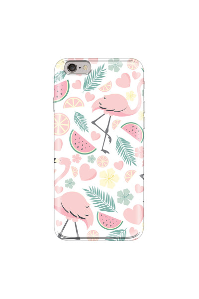 APPLE - iPhone 6S - Soft Clear Case - Tropical Flamingo III