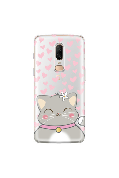 ONEPLUS - OnePlus 6 - Soft Clear Case - Kitty
