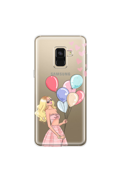 SAMSUNG - Galaxy A8 - Soft Clear Case - Balloon Party