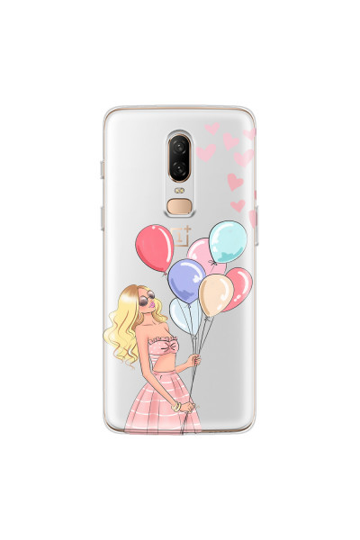 ONEPLUS - OnePlus 6 - Soft Clear Case - Balloon Party