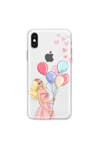 APPLE - iPhone XS Max - Soft Clear Case - Balloon Party