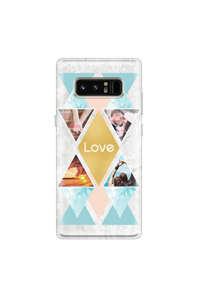 SAMSUNG - Galaxy Note 8 - Soft Clear Case - Triangle Love Photo