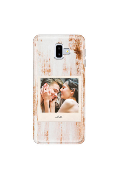 SAMSUNG - Galaxy J6 Plus - Soft Clear Case - Wooden Polaroid