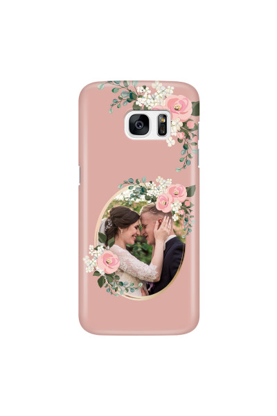 SAMSUNG - Galaxy S7 Edge - 3D Snap Case - Pink Floral Mirror Photo