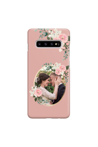 SAMSUNG - Galaxy S10 Plus - 3D Snap Case - Pink Floral Mirror Photo