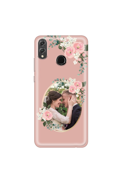 HONOR - Honor 8X - Soft Clear Case - Pink Floral Mirror Photo