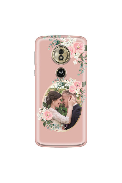 MOTOROLA by LENOVO - Moto G6 Play - Soft Clear Case - Pink Floral Mirror Photo