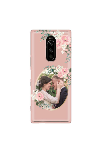 SONY - Sony 1 - Soft Clear Case - Pink Floral Mirror Photo