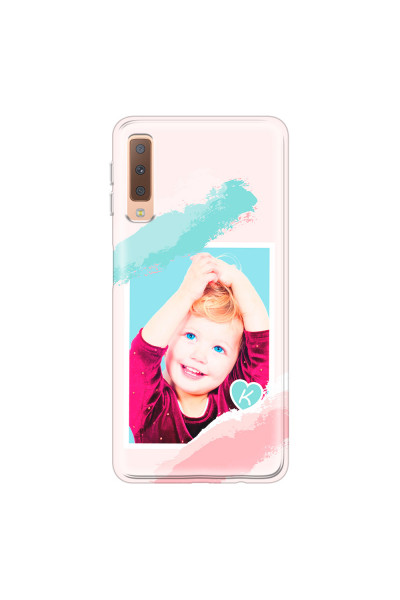 SAMSUNG - Galaxy A7 2018 - Soft Clear Case - Kids Initial Photo