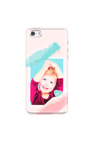 APPLE - iPhone 5S - Soft Clear Case - Kids Initial Photo