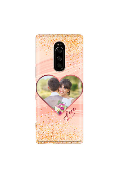 SONY - Sony 1 - Soft Clear Case - Glitter Love Heart Photo