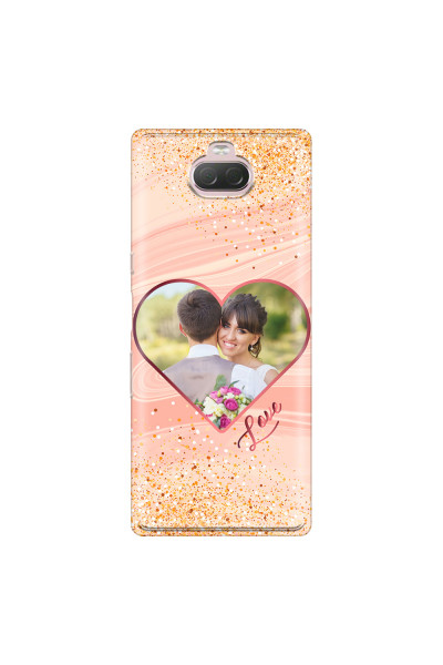 SONY - Sony 10 Plus - Soft Clear Case - Glitter Love Heart Photo