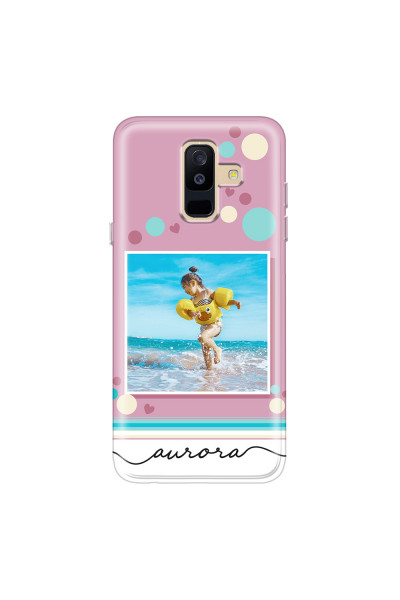 SAMSUNG - Galaxy A6 Plus - Soft Clear Case - Cute Dots Photo Case