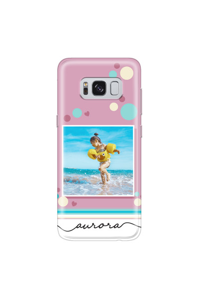 SAMSUNG - Galaxy S8 Plus - Soft Clear Case - Cute Dots Photo Case