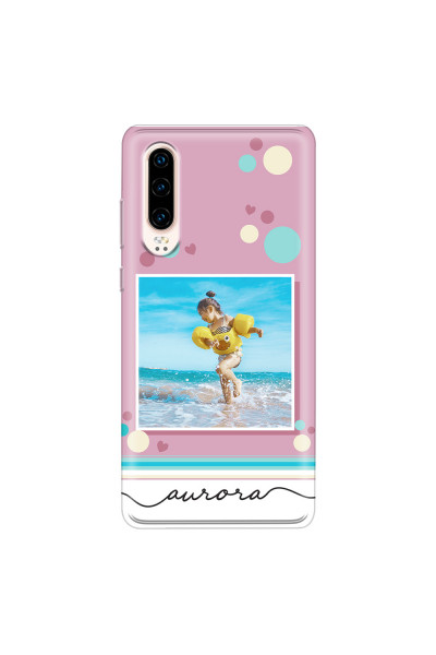HUAWEI - P30 - Soft Clear Case - Cute Dots Photo Case