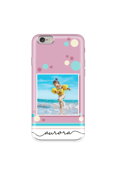 APPLE - iPhone 6S - Soft Clear Case - Cute Dots Photo Case