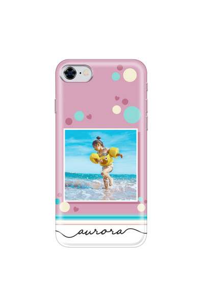 APPLE - iPhone 8 - Soft Clear Case - Cute Dots Photo Case