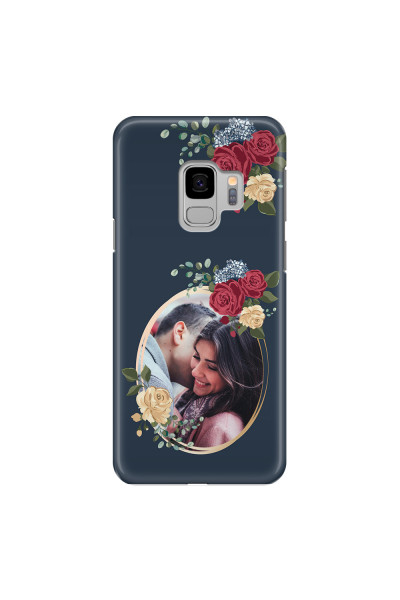 SAMSUNG - Galaxy S9 - 3D Snap Case - Blue Floral Mirror Photo