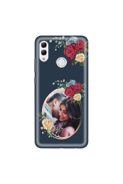 HONOR - Honor 10 Lite - Soft Clear Case - Blue Floral Mirror Photo
