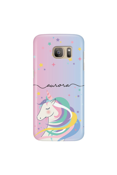 SAMSUNG - Galaxy S7 - 3D Snap Case - Pink Unicorn Handwritten