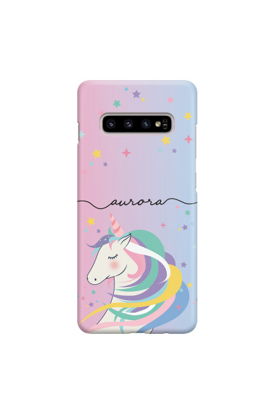 SAMSUNG - Galaxy S10 Plus - 3D Snap Case - Pink Unicorn Handwritten