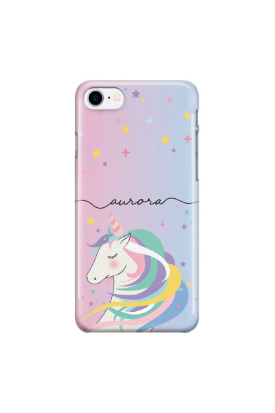 APPLE - iPhone 7 - 3D Snap Case - Pink Unicorn Handwritten
